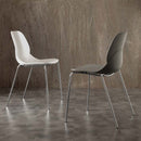 Sedia plastica Shell metal