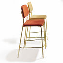 Sgabello imbottito velluto Ginger