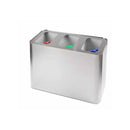 Cestino raccolta differenziata di design Acciaio inox Satinato - 2 e 3 fori