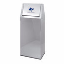 Contenitore raccolta differenziata con coperchio basculante Acciaio inox - 70 litri