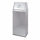 Contenitore raccolta differenziata con coperchio basculante Acciaio inox - 70 litri