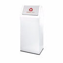 Contenitore raccolta differenziata con coperchio basculante Metallo laccato - 30 litri