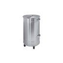 Pattumiera a tenuta liquidi con apertura manuale Acciaio inox AISI 304