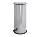 Pattumiera con coperchio inox e apertura a pedale Acciaio Inox Lucido
