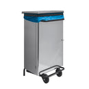 Pattumiera rettangolare apertura a pedale c/ruote - 70 litri